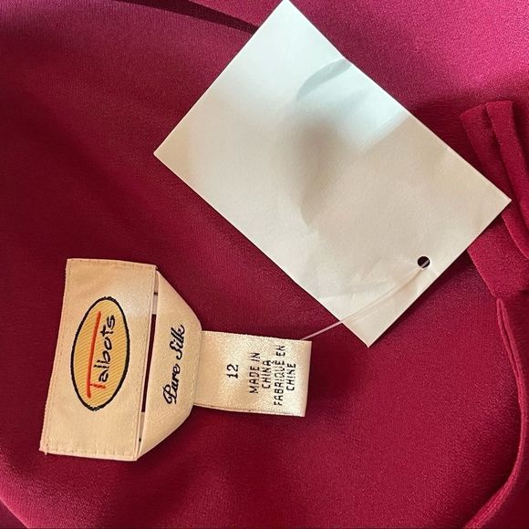 Talbots Pure Silk 2 Piece Wine Jacket and Sleeveless Sheath Maxi Dress S… - Picture 14 of 15